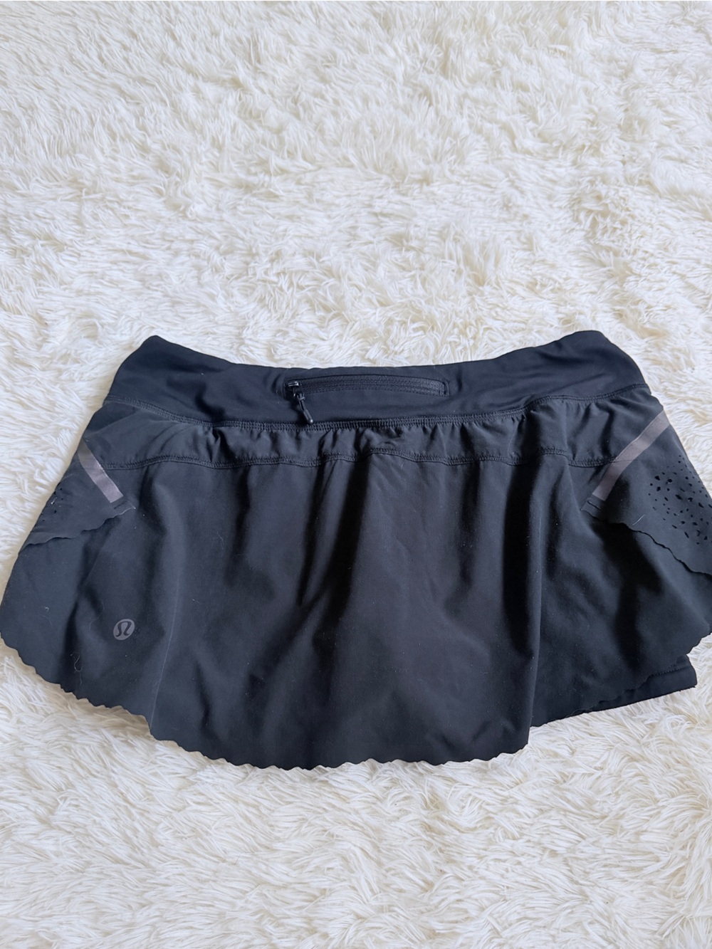 lululemon Black Athletic Skort with Laser-Cut Hem - Picture 2 of 5